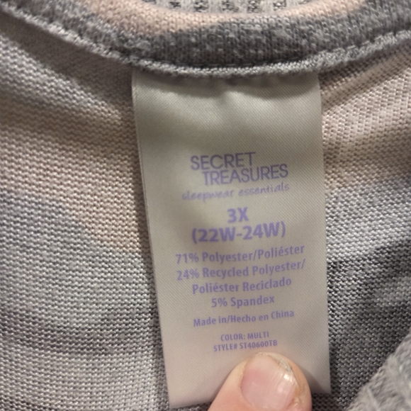 Secret Treasures Gray and Pink Camouflage Sweatshirt - Picture 2 of 3